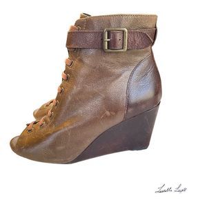 Vince Camuto wedge open toe boot. Wide